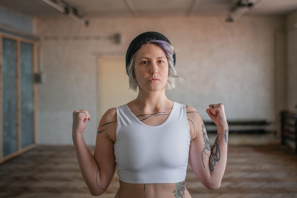 Krátký basic binder | bílý