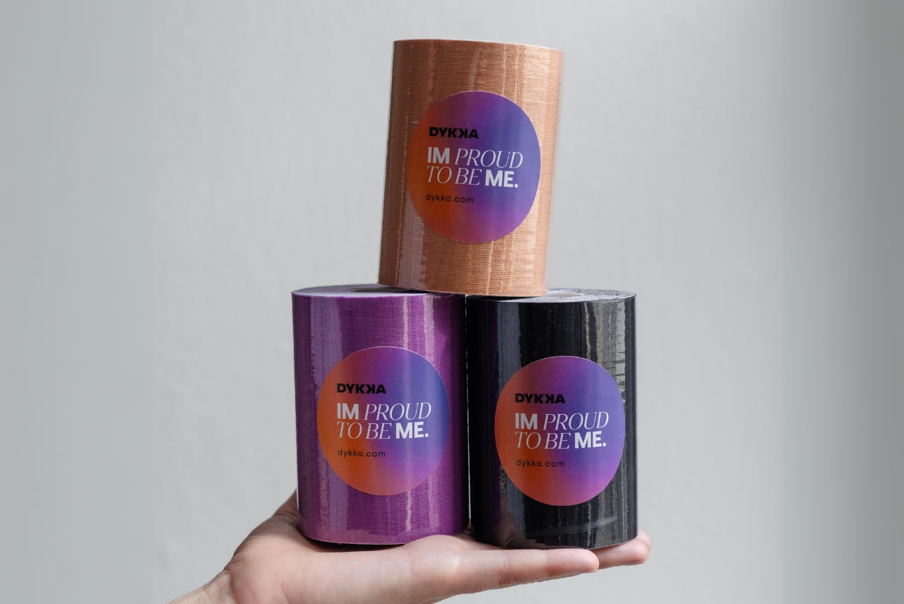 DYKKA binder tape | úzká / 7,5 cm + 10 kusů krycích nálepek | nude