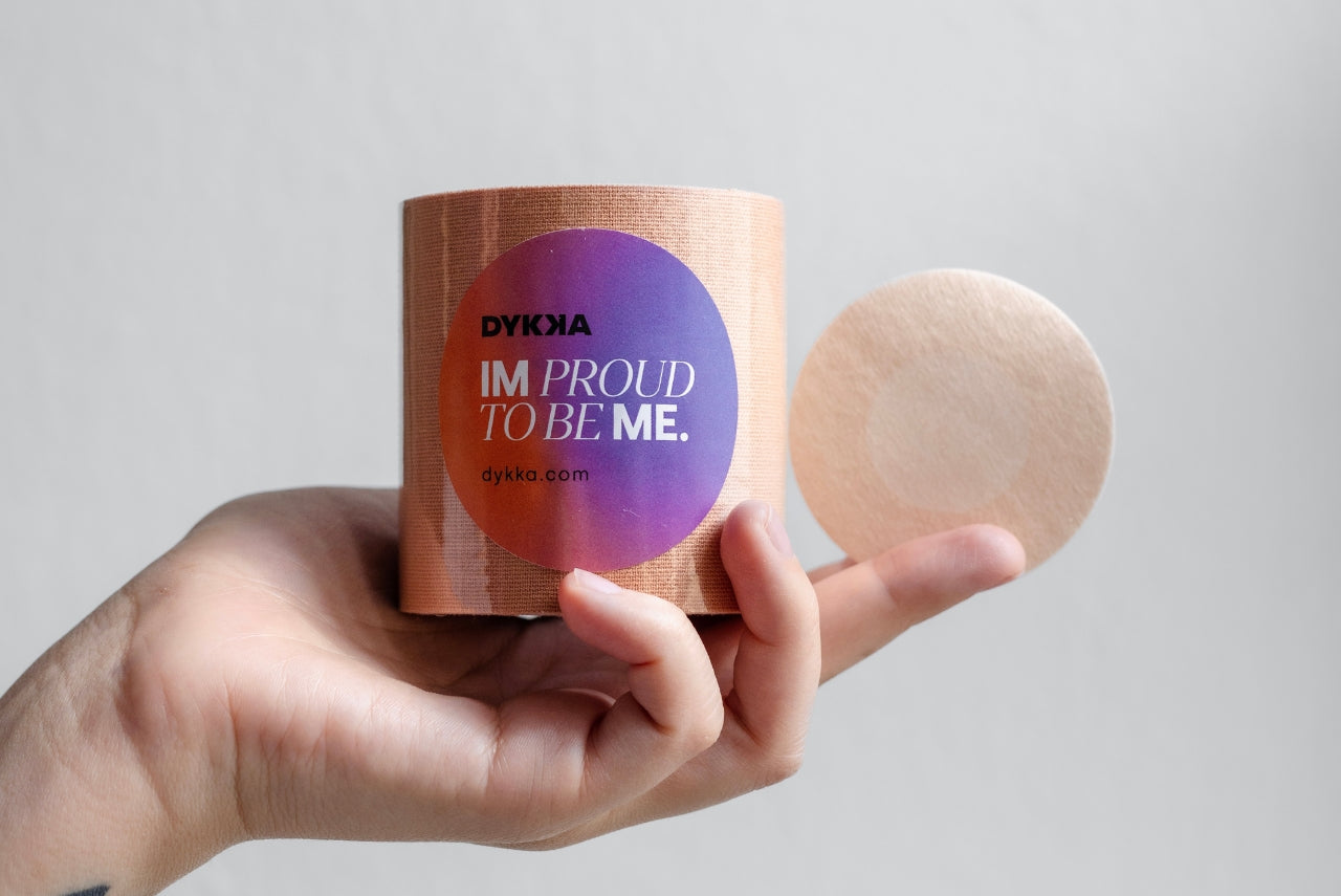 DYKKA binder tape | úzká / 7,5 cm + 10 kusů krycích nálepek | nude