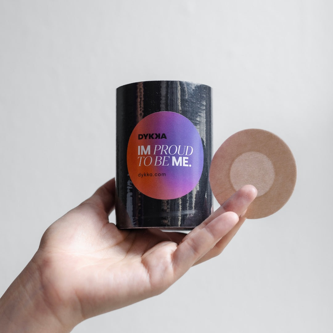 DYKKA binder tape | široká / 10cm + 10 kusů krycích nálepek | černá