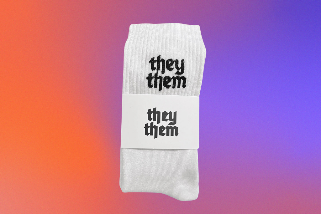 They Them ponožky bílá/černá | Keller Kreuzberg