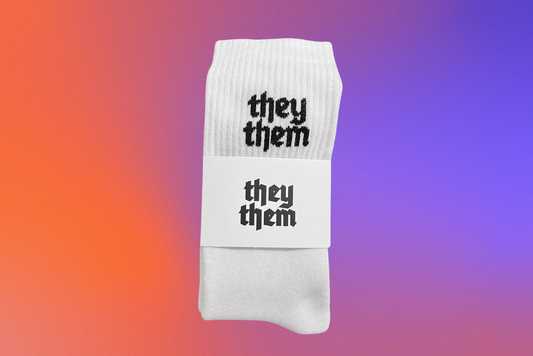 They Them ponožky bílá/černá | Keller Kreuzberg