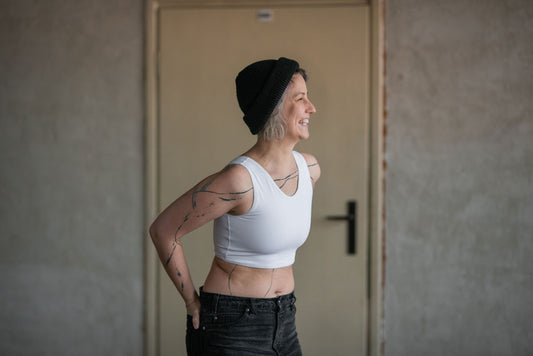 Krátký basic binder | bílý