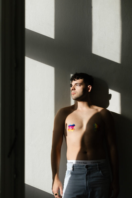 Nálepky na bradavky X - rainbow
