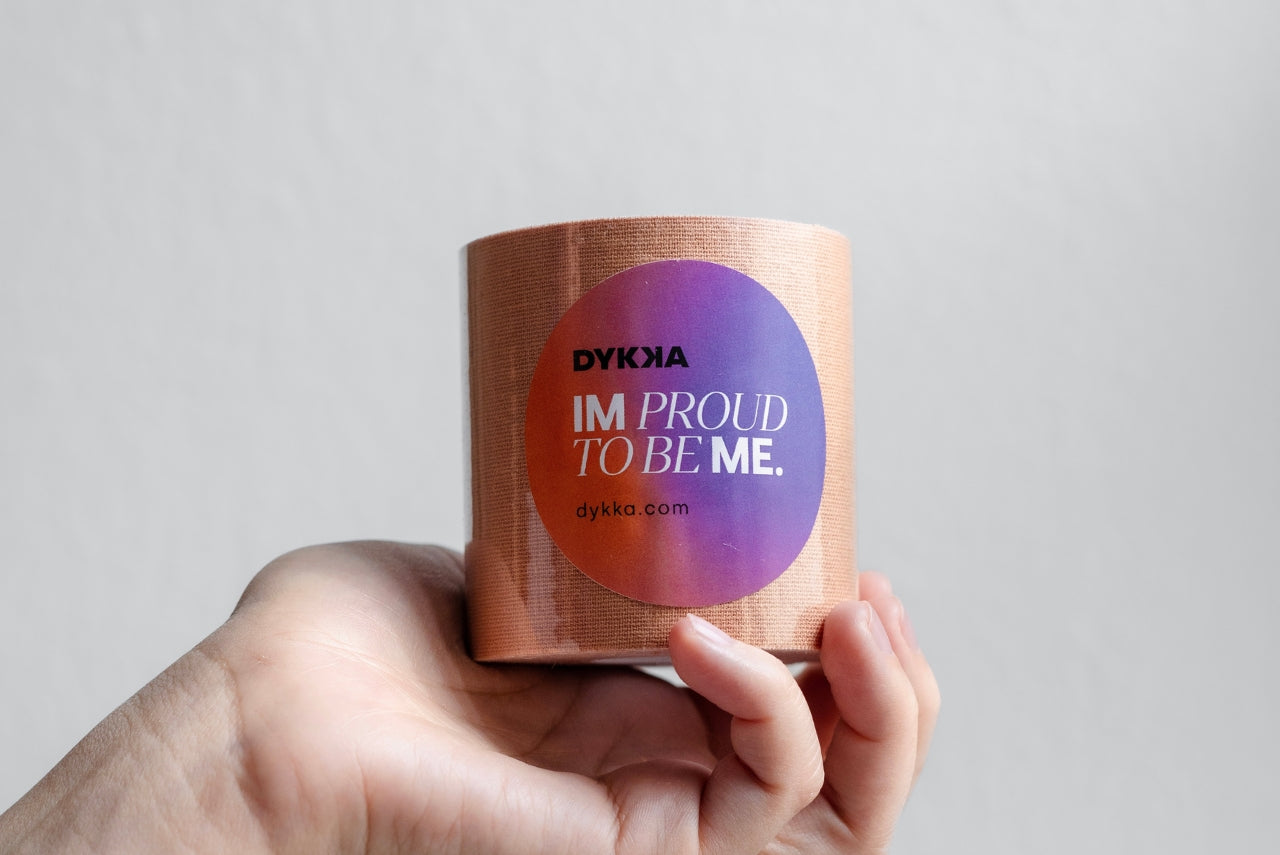 DYKKA binder tape | úzká / 7,5 cm + 10 kusů krycích nálepek | nude