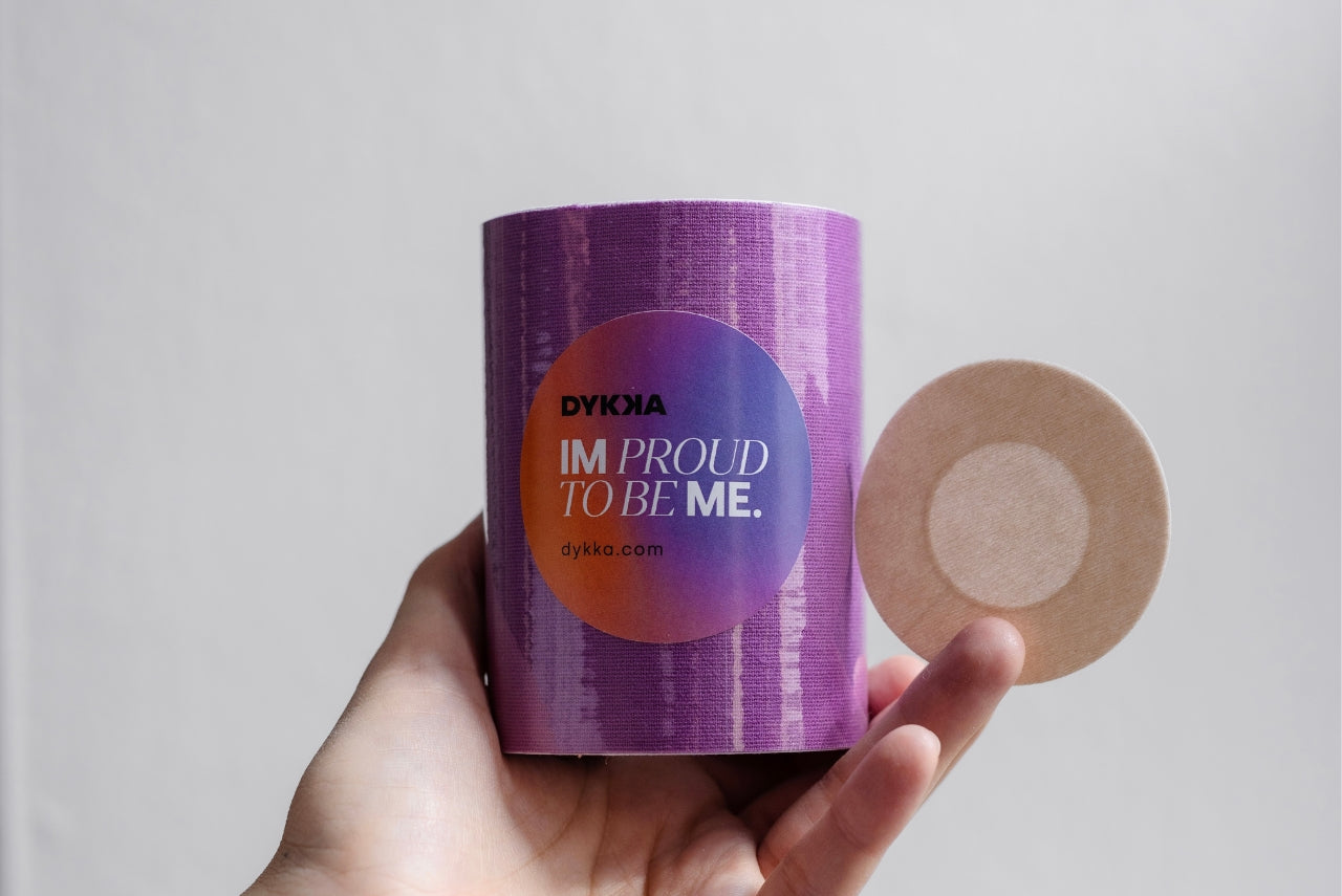 DYKKA binder tape | široká / 10cm + 10 kusů krycích nálepek | fialová