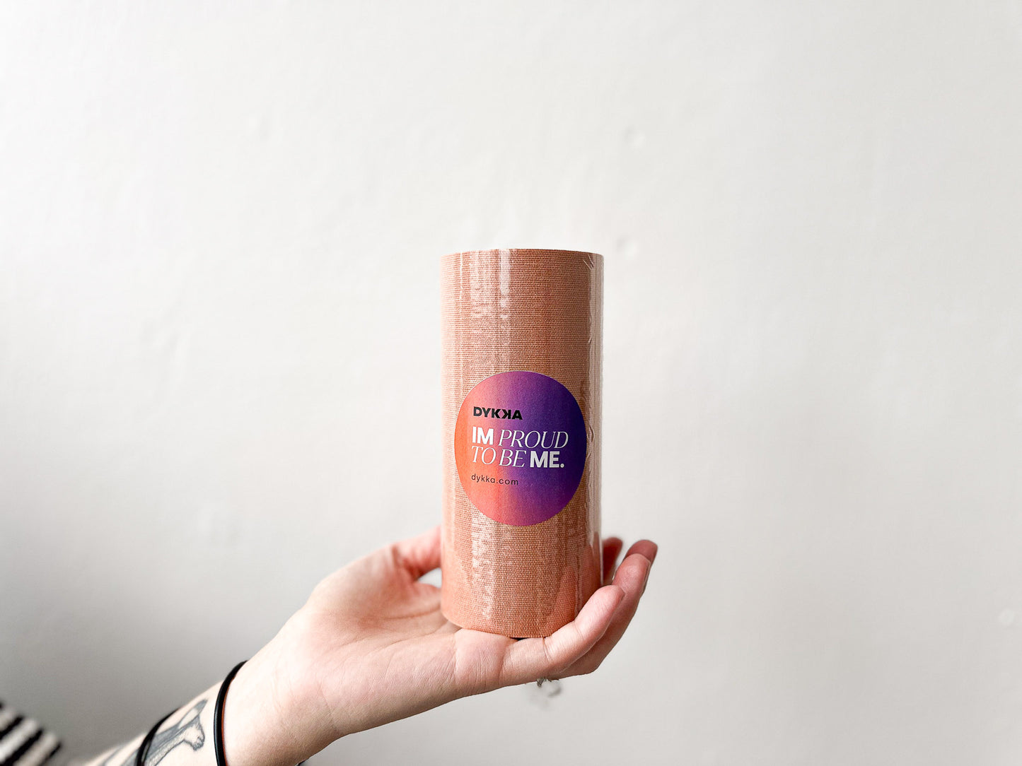 DYKKA binder tape | široká / 15cm + 10 kusů krycích nálepek | nude