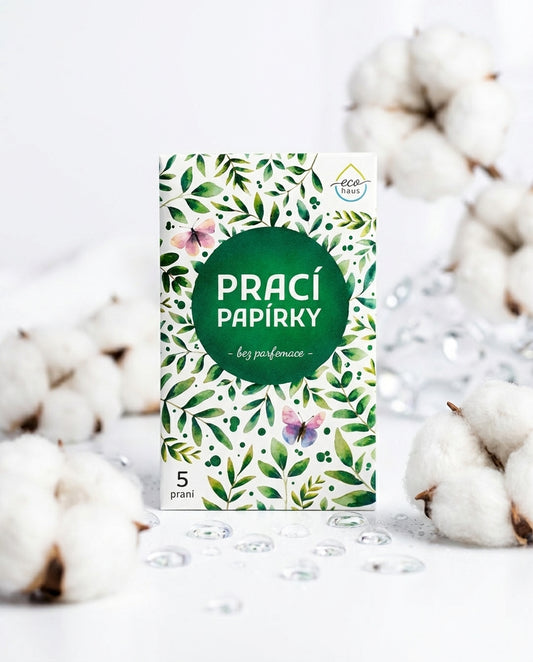 Prací papírky Bez parfemace (5 ks) – EcoHaus
